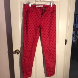 Red polka dot pants